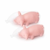 Set 2 Jucării de Ros pentru C&acirc;ini tip Purceluș, Roz-Roșu