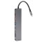 HUB 7 IN 1 USB-C PD 100W ALUMINIU PLATINET