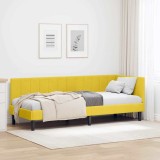 vidaXL Cadru de pat colțar cu headboard Galben 80 x 200 cm Catifea