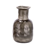 Vaza flori ceramica gri 13,5 x 22 cm