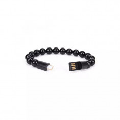 Cablu de date micro USB tip bratara, Android, Gonga® Negru