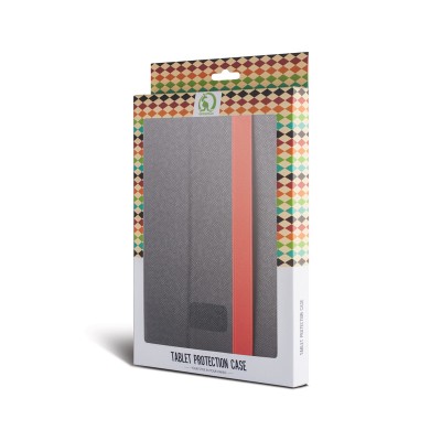 Husa Piele GreenGo ORBI, Universala, 7 - 8 inci, Dimensiuni interioare 210 x 140 mm, Neagra - Rosie foto