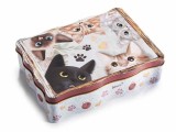 Cutie depozitare metal multicolor Pisicute 13 x 18 x 5 H