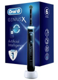 Periuta electrica Oral-B Genius X, Inteligenta artificiala, Curatare 3D, 6 programe, 1 capat, Bluetooth (Negru)