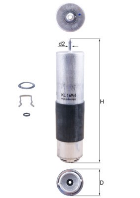 MAHLE KL 169/6D filtru combustibil