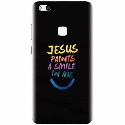 Husa silicon pentru Huawei P10 Lite, Jesus Paints A Smile In Me foto