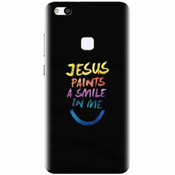 Husa silicon pentru Huawei P10 Lite, Jesus Paints A Smile In Me