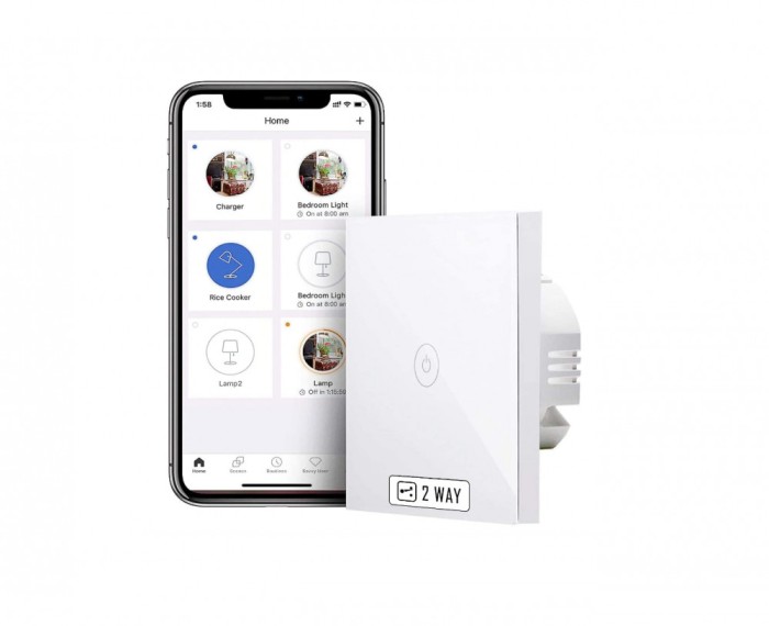 Comutator Wi-Fi meross, necesita cablu neutru, intrerupator de lumina inteligent - RESIGILAT