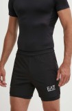 EA7 Emporio Armani pantaloni scurți de antrenament culoarea negru, PNBXZ.8NPS09