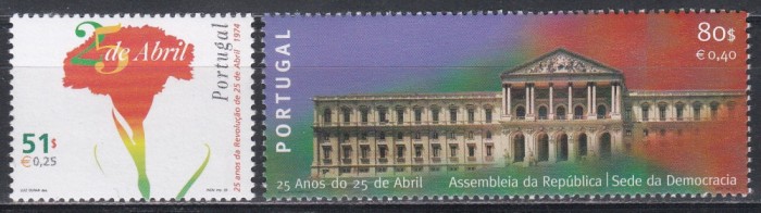 Portugalia 1999 - A 25-a aniversare a Revoluției Garoafelor, MNH
