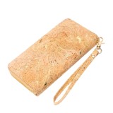 Cumpara ieftin Portofel din pluta cu insertii metalice Golden