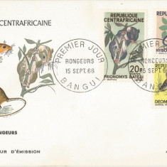 Republica Centrafricană, Rozătoare, FDC, 1966