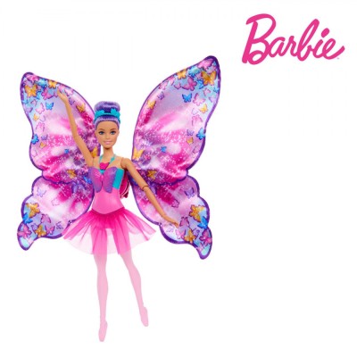 Păpușă Balerină, Mattel, Barbie, Transformare Fluture, Multicolor, 3+ Ani foto