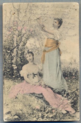 AX 438 CP VECHE-TINERE IN TINUTA DE EPOCA-1902-BACAU-BUCURESTI-LUCRETIA GALLERIU foto