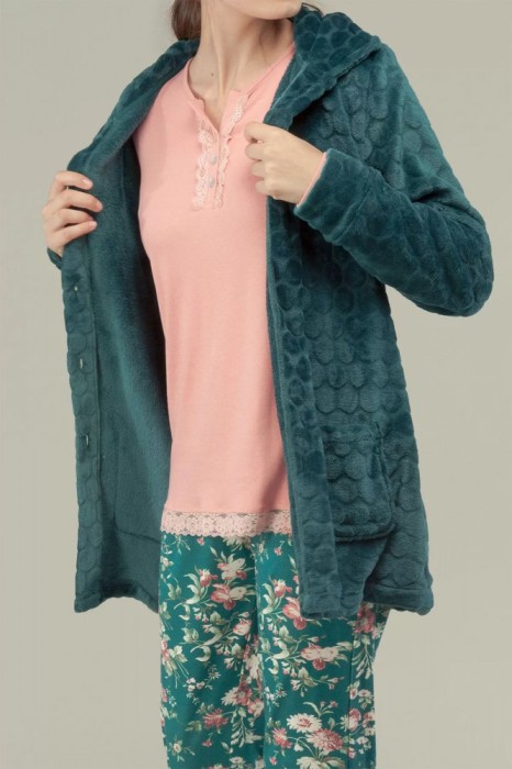 Halat scurt cu efect matlasat, Gisela 3/1528 - Verde, 2-S Standard
