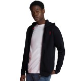 FC Liverpool hanorac de bărbați cu glugă zip thru black - M