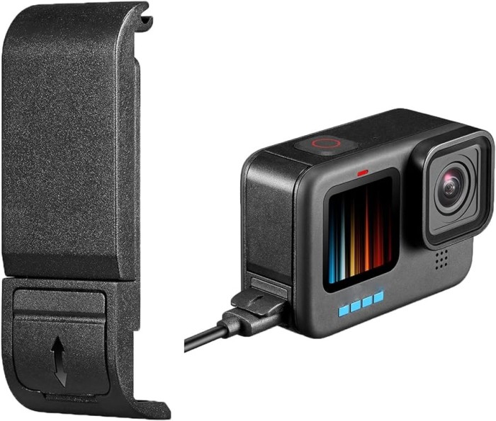 Capac protectie baterie, marca Surewo, compatibil GoPro Hero 9, policarbonat, negru