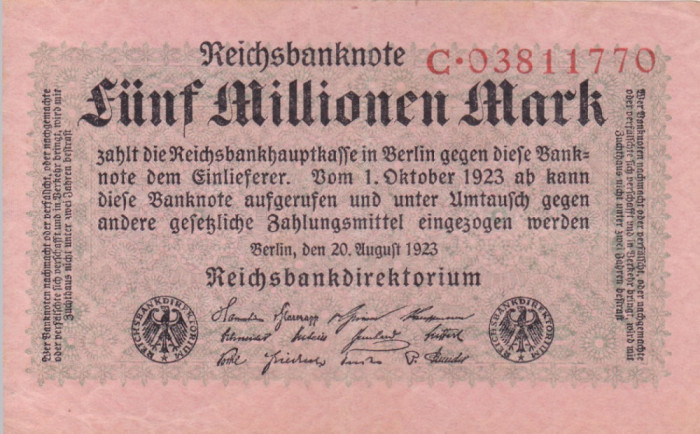 GERMANIA 5.000.000 marci 1923 XF!!!