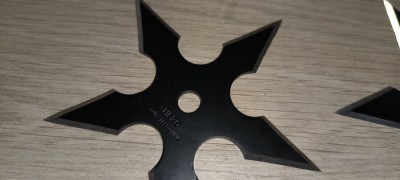 19 STELUTE PT. ARUNCAT &amp;ndash; NINJA &amp;ndash; DIN OTEL CU 5 COLTURI culoare neagra foto