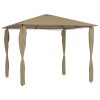 Pavilion cu huse pentru stalpi, gri taupe, 3x3x2,6 m, 160 g/m&sup2; GartenMobel Dekor, vidaXL