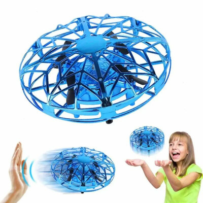 Drona OZN - jucarie pentru copii zburatoare - LED, cu acumulator - 11 x 11 x 4 cm foto