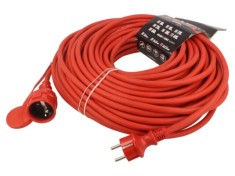 Prelungitor alimentare KEL 3x2,5mm2 40m 16A cu 1 priză roșie