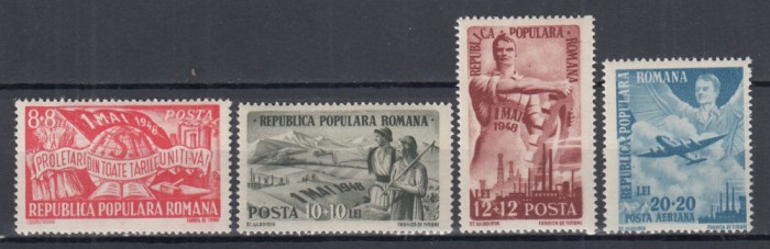 ROMANIA 1948 LP 233 - 1 MAI ZIUA MUNCII SERIE MNH