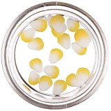 Cumpara ieftin Fimo Nail Art, lacrimi alb-galbene - pre-tăiate, INGINAILS