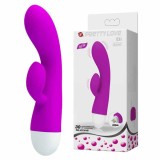 Vibrator Rabbit Eli, Violet, 18 cm, Pretty Love