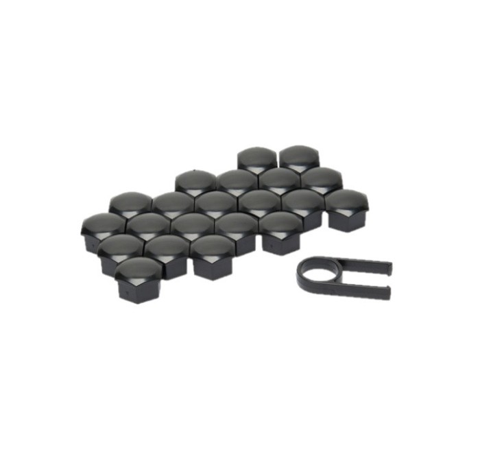 Set capace prezoane roata Automax, 19mm, 21buc, negru