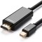 CABLU video Ugreen, &quot;MD101&quot; mini DP (T) la HDMI (T) 4K la 30Hz, lungime 1.5m, negru &quot;20848&quot; (timbru verde 0.08 lei) - 6957303828487
