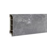 Vinil SPC margine de podea Fjord model marmură gri &icirc;nchis 2400x60x12 mm