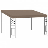 Pavilion montat de perete, gri taupe, 4 x 3 x 2,5 m