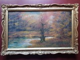 Peisaj de toamna. Tablou (dimensiune 37 x 55 cm cu rama)
