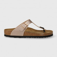 Birkenstock șlapi Gizeh femei, culoarea roz, cu toc plat, 1023943