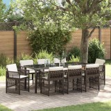 Cumpara ieftin Set de masă pentru grădină 9 pcs Maro Rattan poli