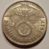 Germania Nazista 5 reichsmark 1937 J argint