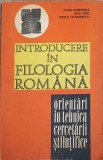 INTRODUCERE IN FILOLOGIA ROMANA. ORIENTARI IN TEHNICA CERCETARII STIINTIFICE A LIMBII ROMANE-ELENA BARBORICA, LI