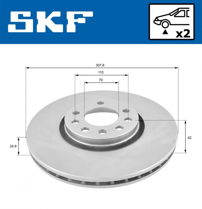 SKF VKBD 80170 V2 Disc frana