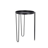 Cumpara ieftin Suport ghiveci flori otel negru Madelyn 33.5x50 cm