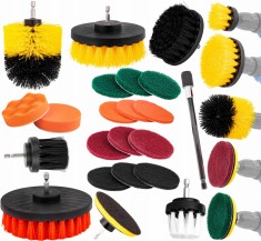 Set 22 elemente de perii si discuri de curatare cu adaptor foto