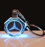 Breloc auto din cristal cu LED - Logo MERCEDES