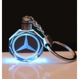 Breloc auto din cristal cu LED - Logo MERCEDES