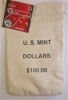 Sac textil monede US MINT 1 Dollar 2004 - doar sacul, fara monede!!!