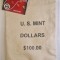 Sac textil monede US MINT 1 Dollar 2004 - doar sacul, fara monede!!!