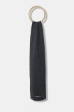 Emporio Armani fular culoarea gri, uni, EM003713 AF18241