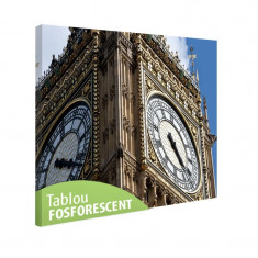 Tablou fosforescent Londra Big Ben, 20x30 cm foto