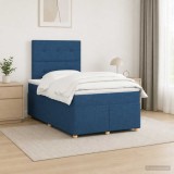 Cumpara ieftin Pat boxspring cu saltea albastru 120 x 200 cm Tesatura