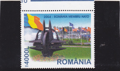 ROMANIA MEMBRA IN NATO ,2004,MNH,ROMANIA. foto