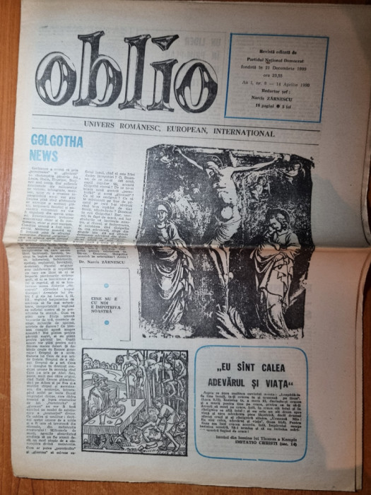 oblio 14 aprilie 1990-art michael jackson, marcel raducanu